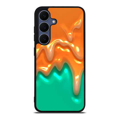 Orange Paint Dripping Samsung Galaxy S25 FE Case