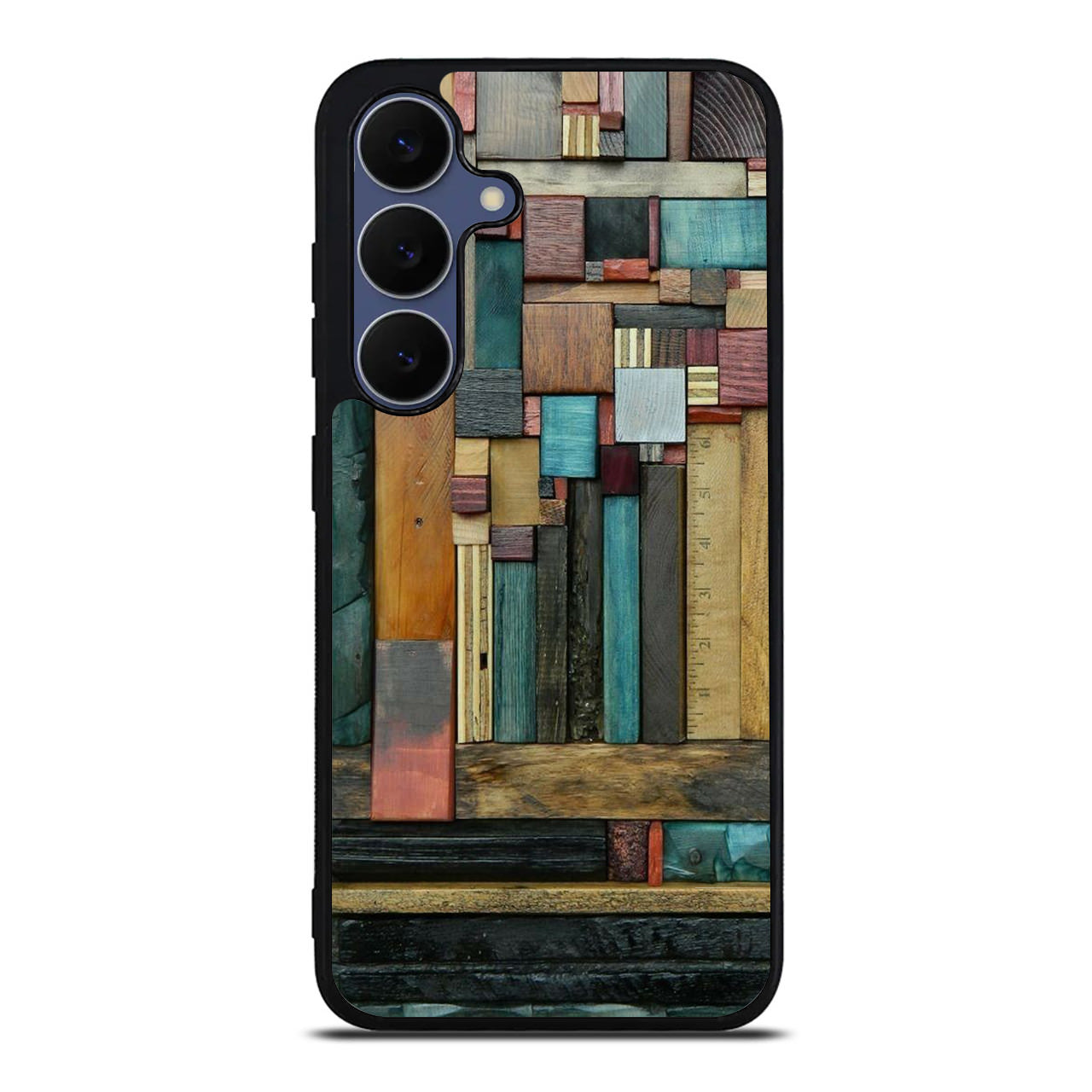 Painted Abstract Wood Sculptures Samsung Galaxy S25 FE Case