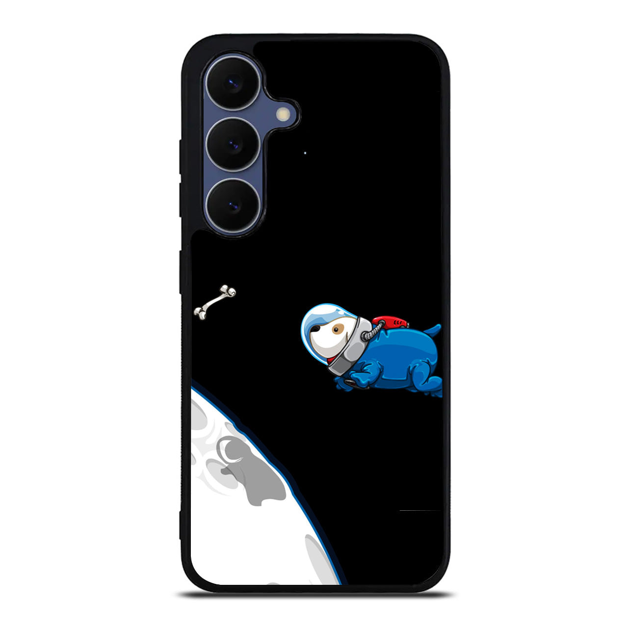 Space Dog Chasing A Bone Samsung Galaxy S25 FE Case