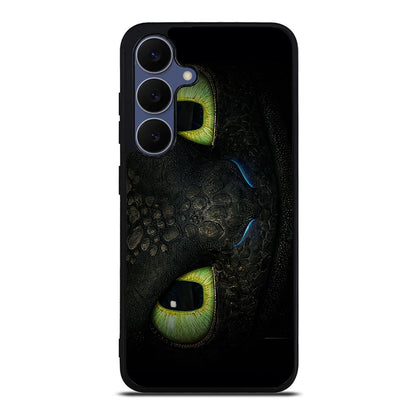 Toothless Dragon Eyes Close Up Samsung Galaxy S25 FE Case