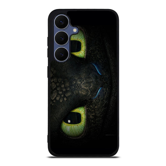 Toothless Dragon Eyes Close Up Samsung Galaxy S25 FE Case