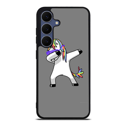 Unicorn Dabbing Grey Samsung Galaxy S25 FE Case
