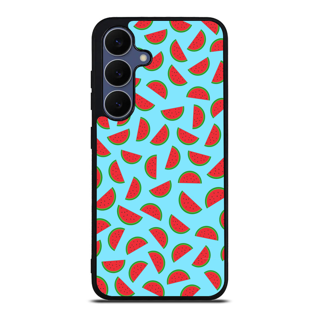 Watermelon Fruit Pattern Blue Samsung Galaxy S25 FE Case
