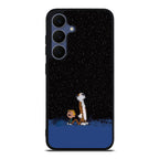 Calvin and Hobbes Space Samsung Galaxy S25 FE Case