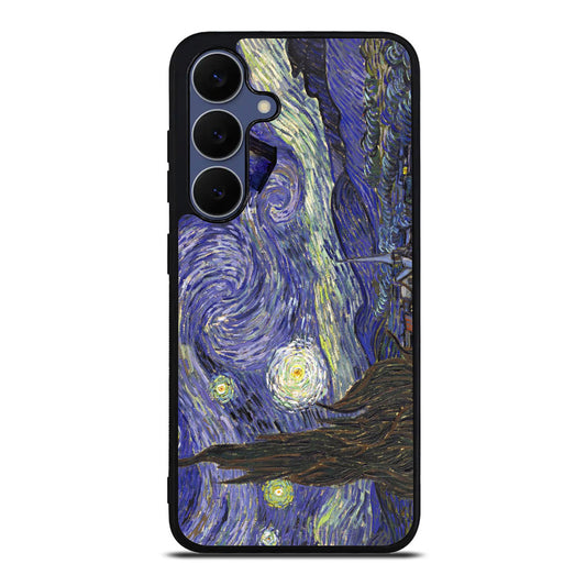 Dr Who Tardis In Van Gogh Starry Night Samsung Galaxy S25 FE Case
