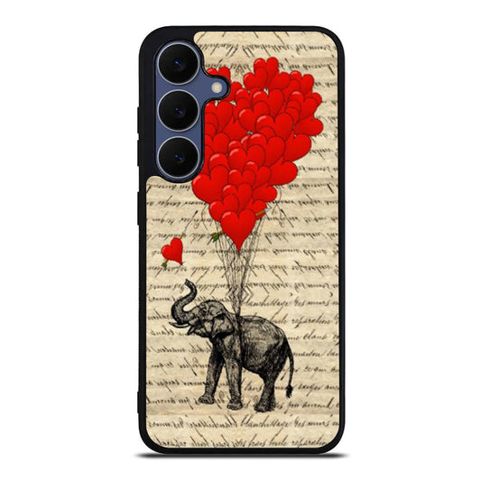Elephant And Heart Samsung Galaxy S25 FE Case