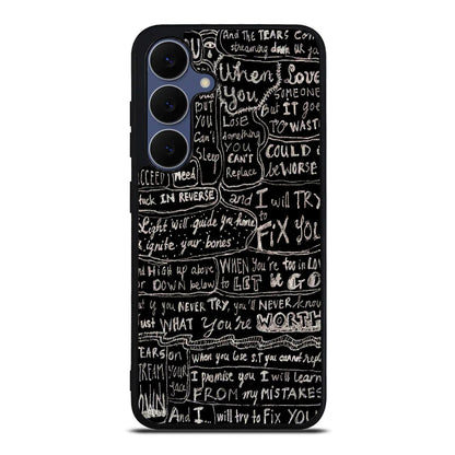 Fix You Lyrics Samsung Galaxy S25 FE Case