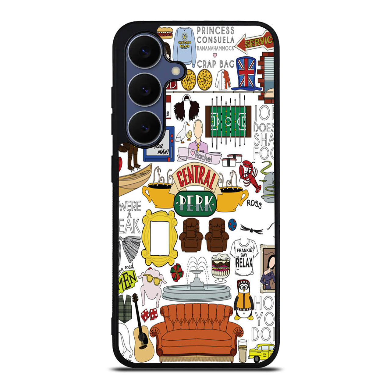 Friends TV Show Central Perk Sticker Samsung Galaxy S25 FE Case