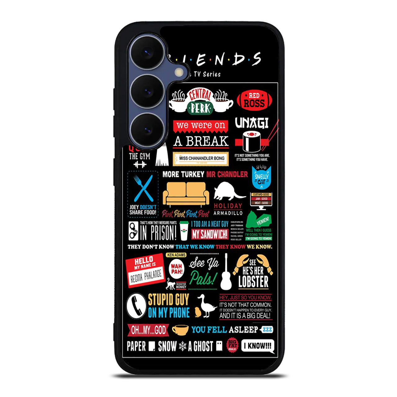 Friends TV Show Quotes Poster Samsung Galaxy S25 FE Case