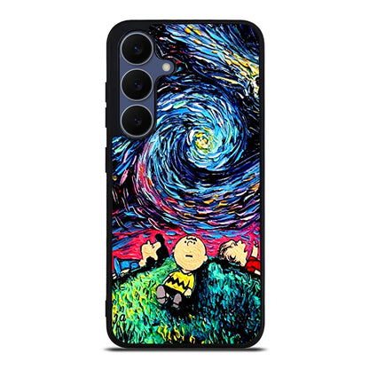 Peanuts At Starry Night Samsung Galaxy S25 FE Case