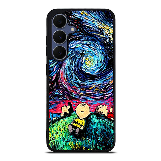 Peanuts At Starry Night Samsung Galaxy S25 FE Case