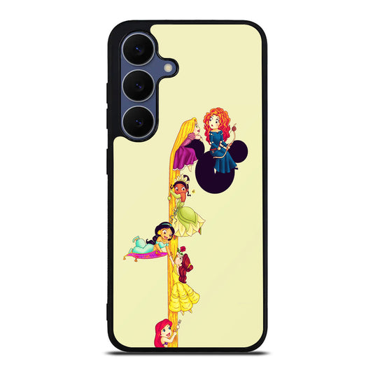 Princesses Climbing Rapunzel's Hair Samsung Galaxy S25 FE Case
