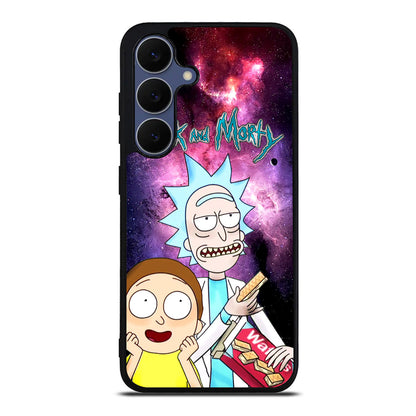 Rick And Morty Nebula Space Samsung Galaxy S25 FE Case