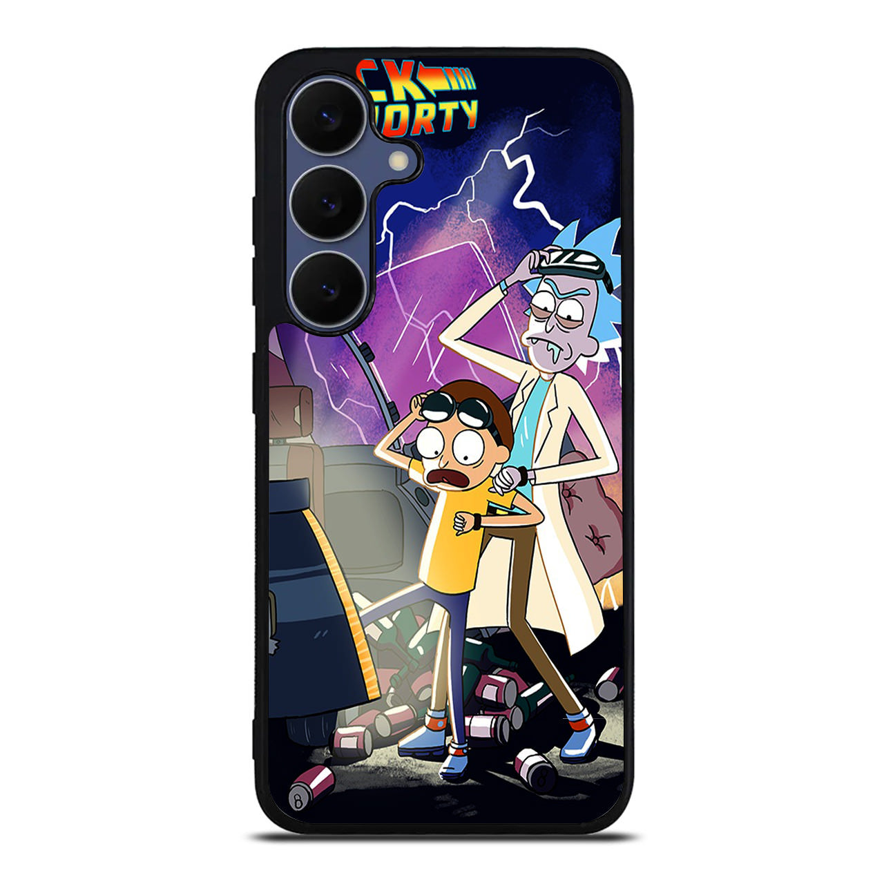 Rick And Morty Back To The Future Samsung Galaxy S25 FE Case