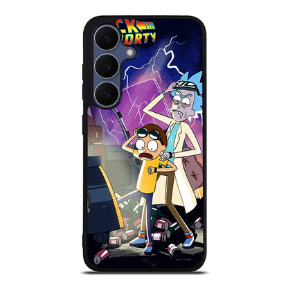 Rick And Morty Back To The Future Samsung Galaxy S25 FE Case