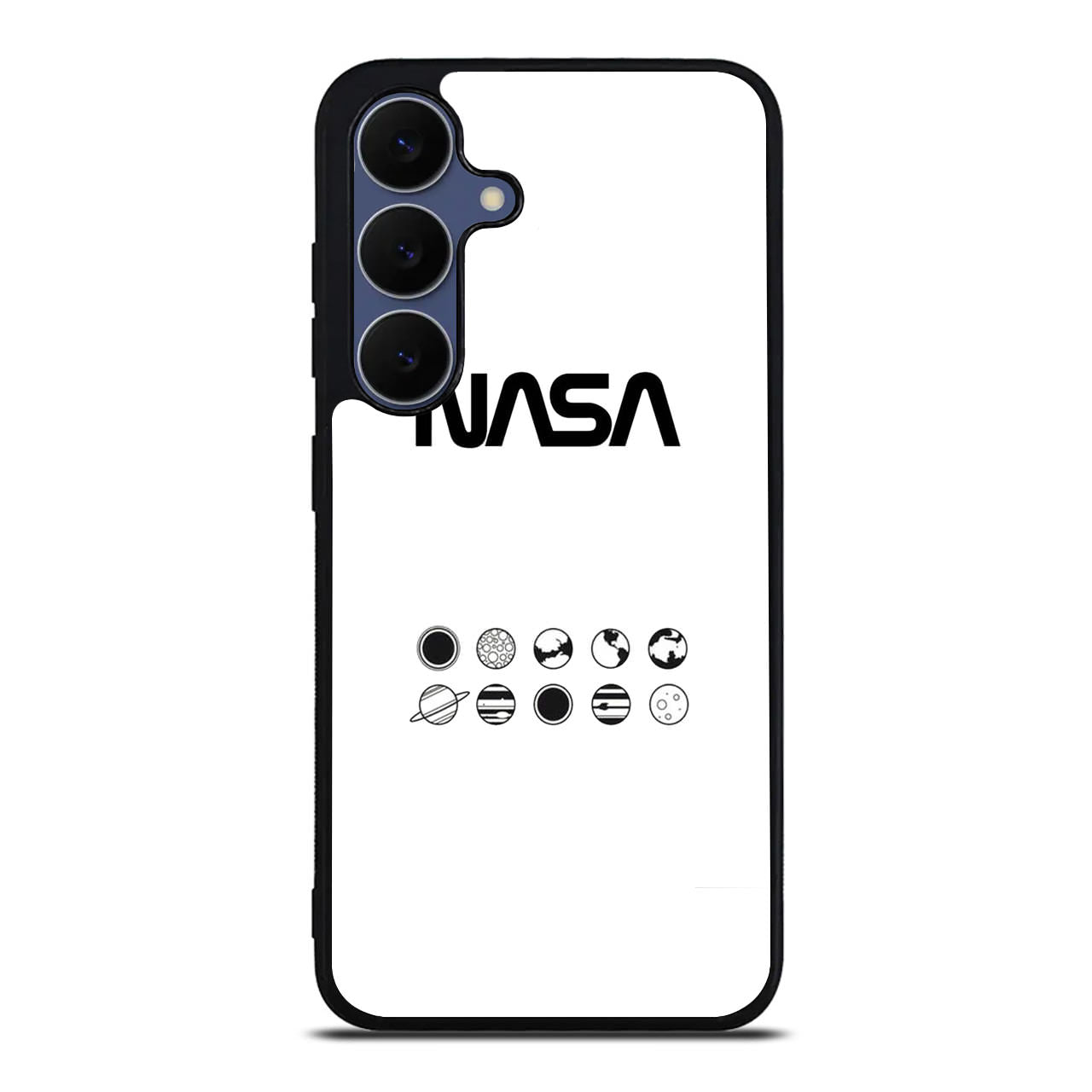 NASA Minimalist White Samsung Galaxy S25 FE Case