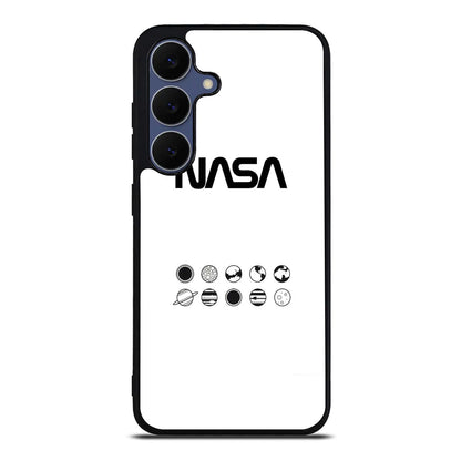 NASA Minimalist White Samsung Galaxy S25 FE Case