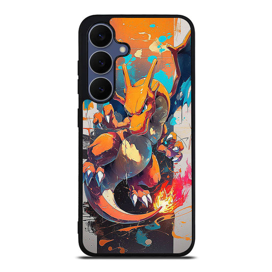 Charizard Inferno on Canvas Samsung Galaxy S25 FE Case
