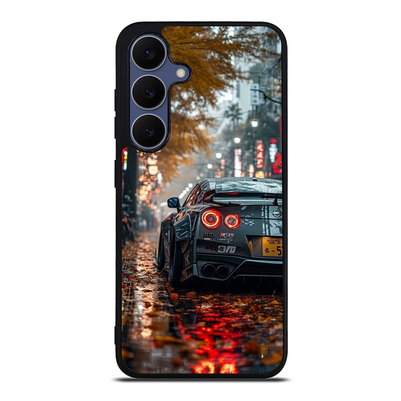 Neon Drift Autumn Streets Samsung Galaxy S25 FE Case