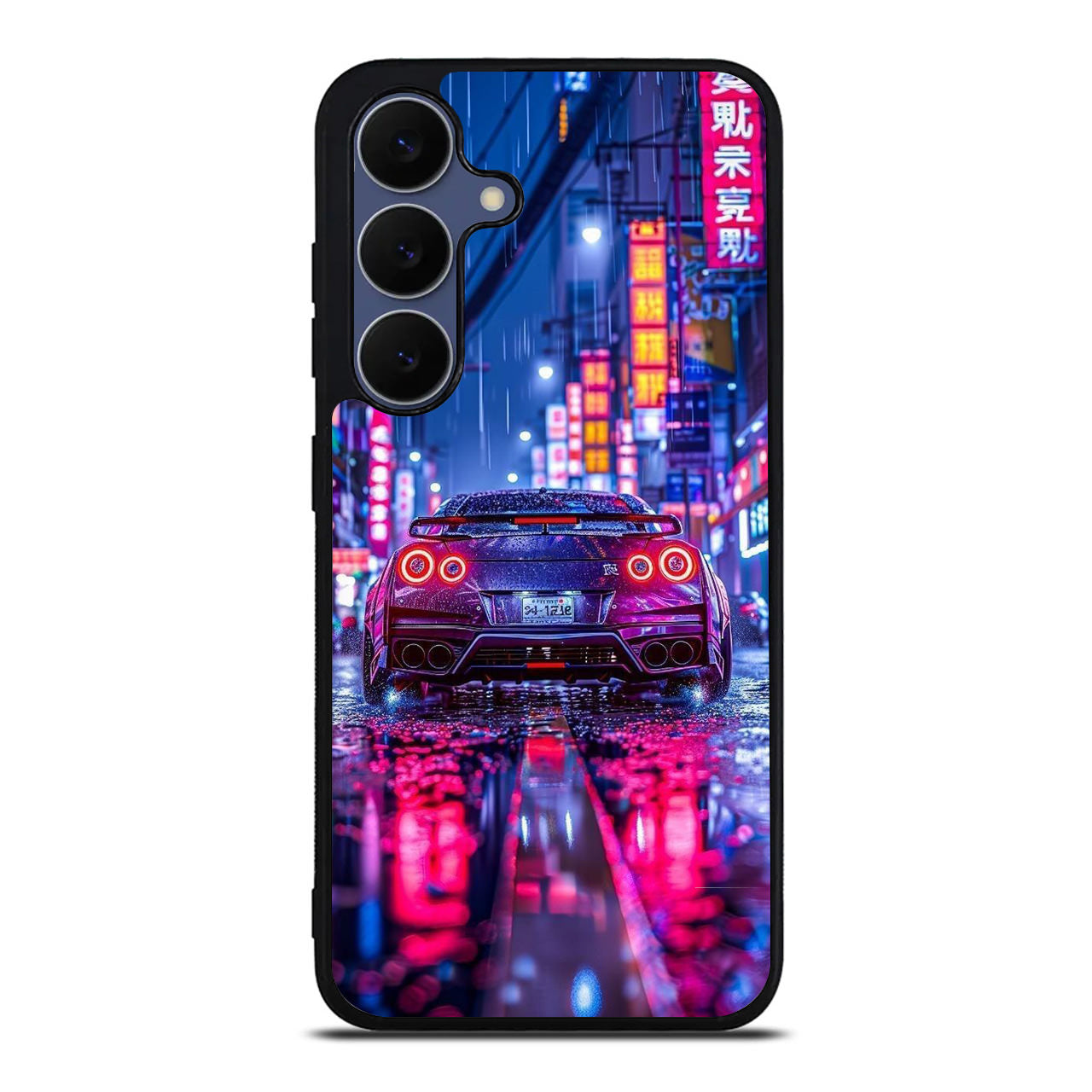 Neon Midnight Drift Tokyo Rain Samsung Galaxy S25 FE Case
