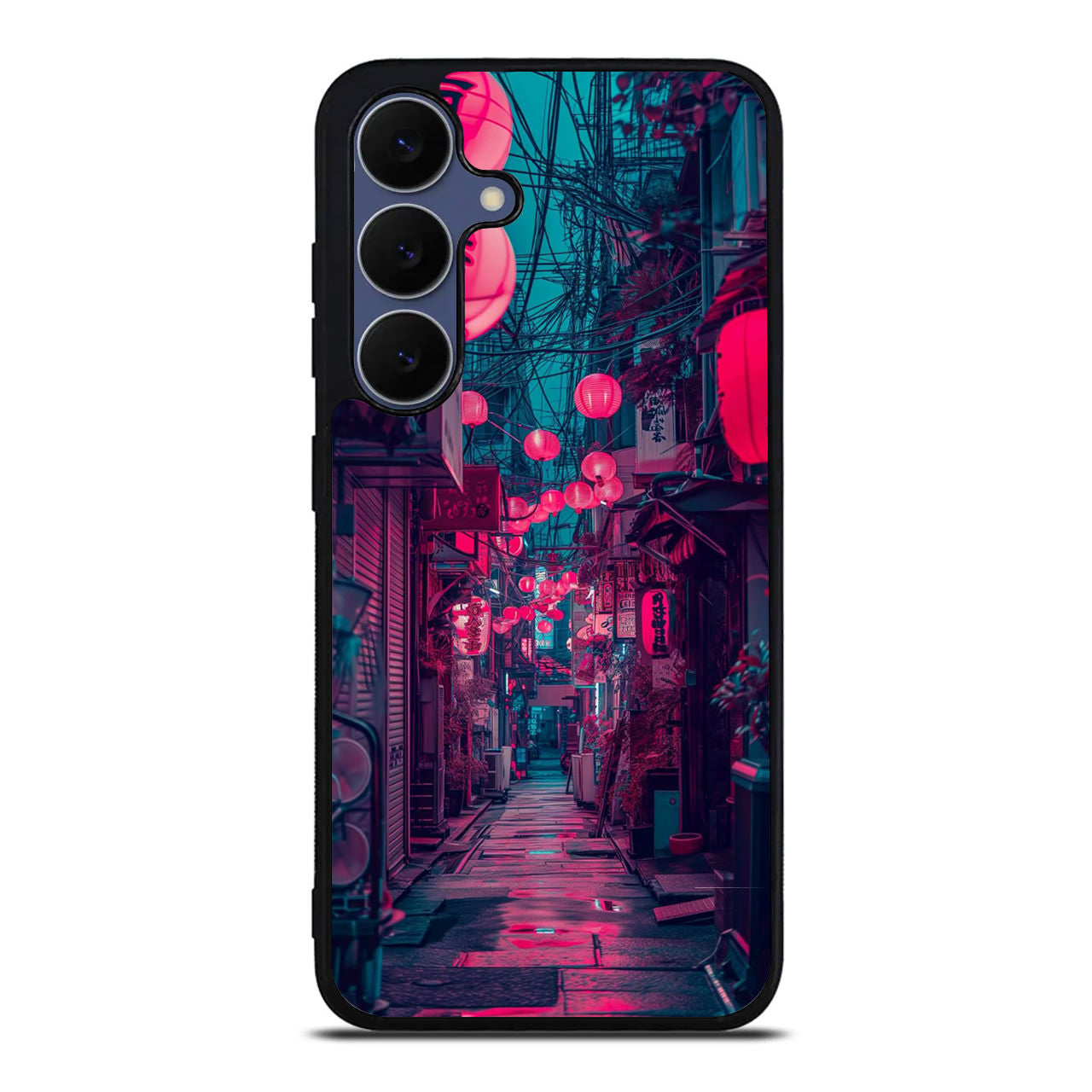 Neon Veins of the Night Market Samsung Galaxy S25 FE Case