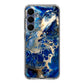 Abstract Golden Blue Paint Art Samsung Galaxy S25 FE Case