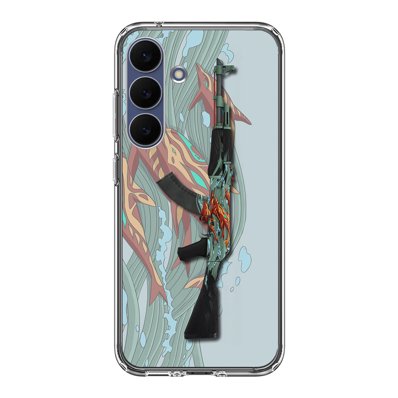 AK-47 Aquamarine Revenge Samsung Galaxy S25 FE Case