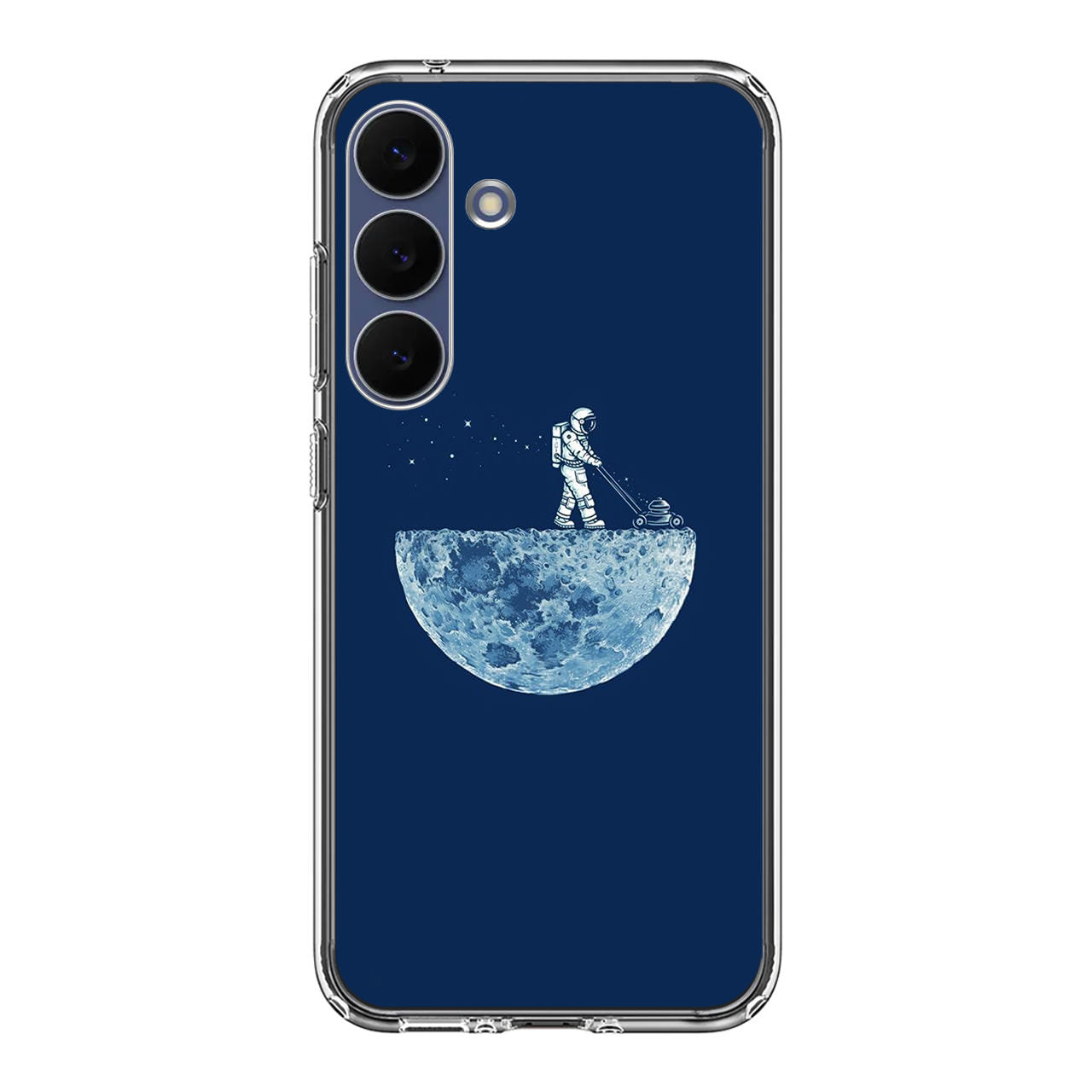 Astronaut Mowing The Moon Samsung Galaxy S25 FE Case
