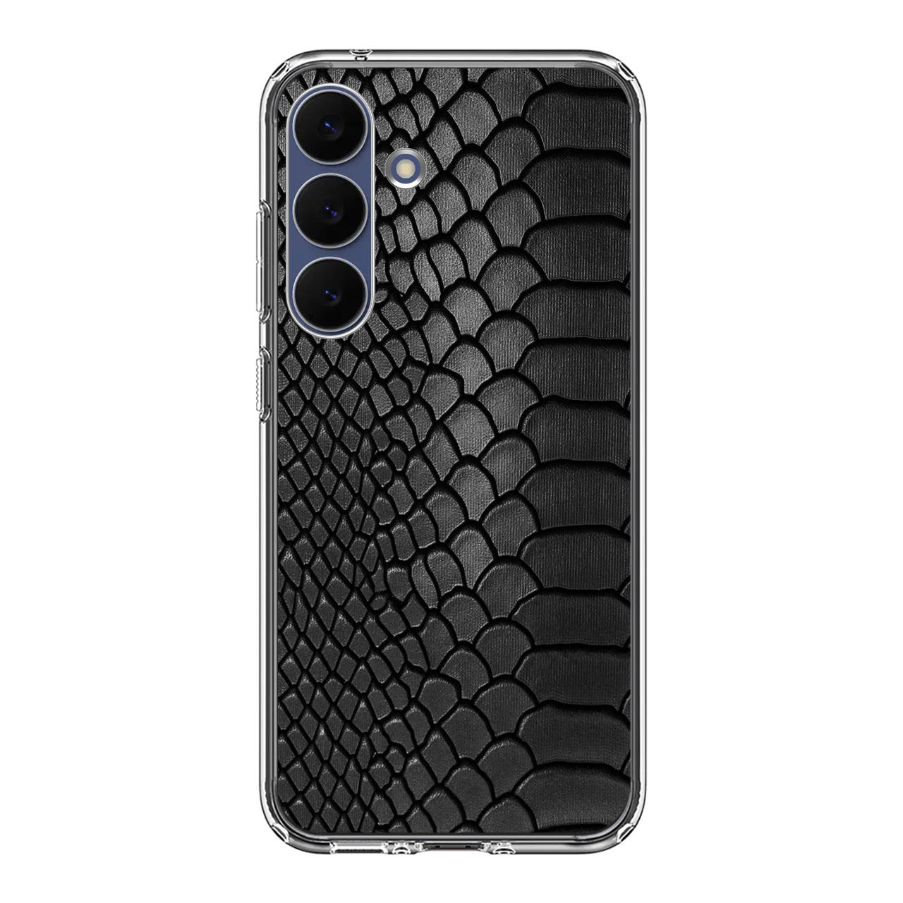 Black Snake Skin Texture Samsung Galaxy S25 FE Case