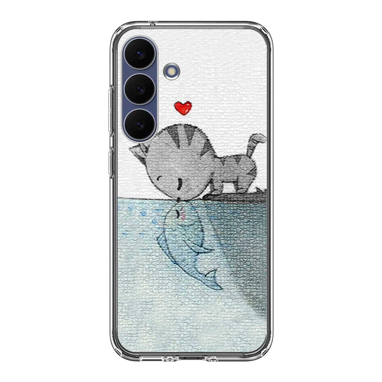 Cat Fish Kisses Samsung Galaxy S25 FE Case
