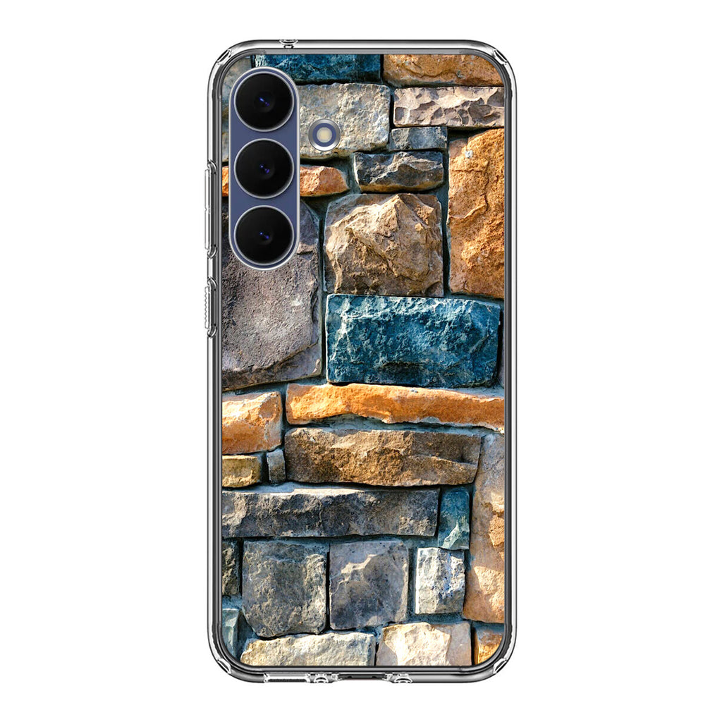 Colored Stone Piles Samsung Galaxy S25 FE Case