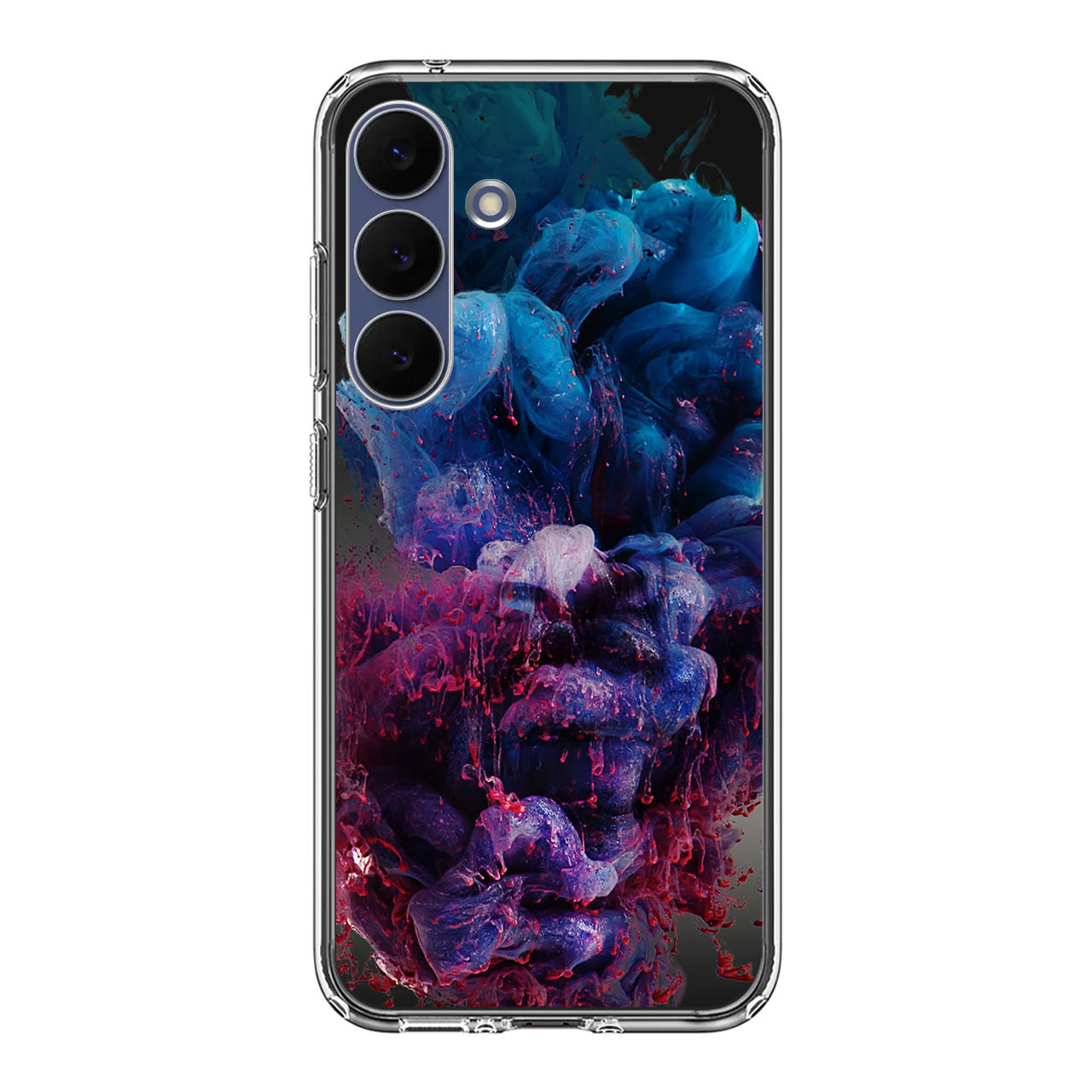 Colorful Dust Art on Black Samsung Galaxy S25 FE Case