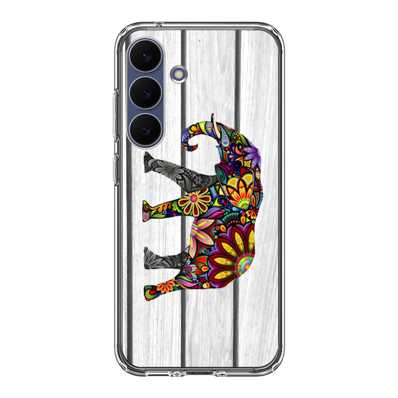 Colorful Elephant Flower Samsung Galaxy S25 FE Case