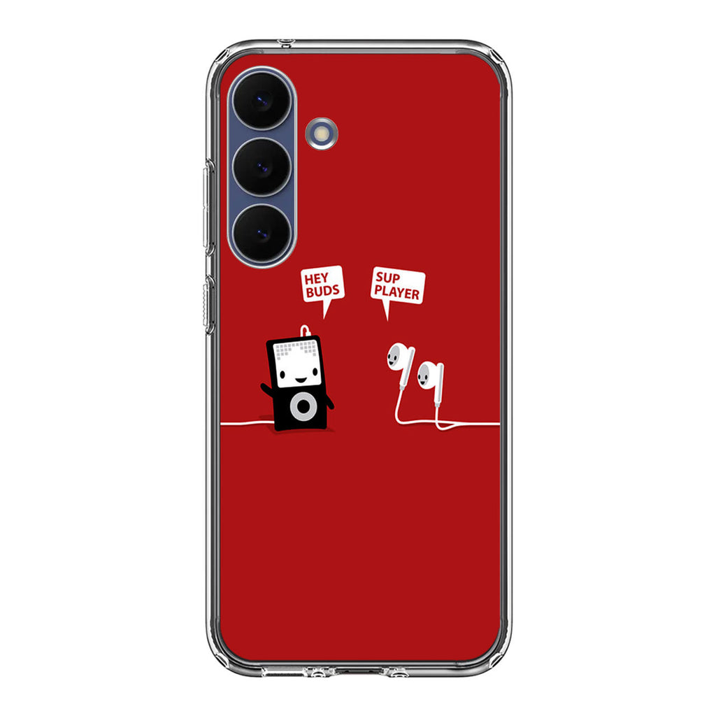 Funny Music Headphones Player Buds Samsung Galaxy S25 FE Case