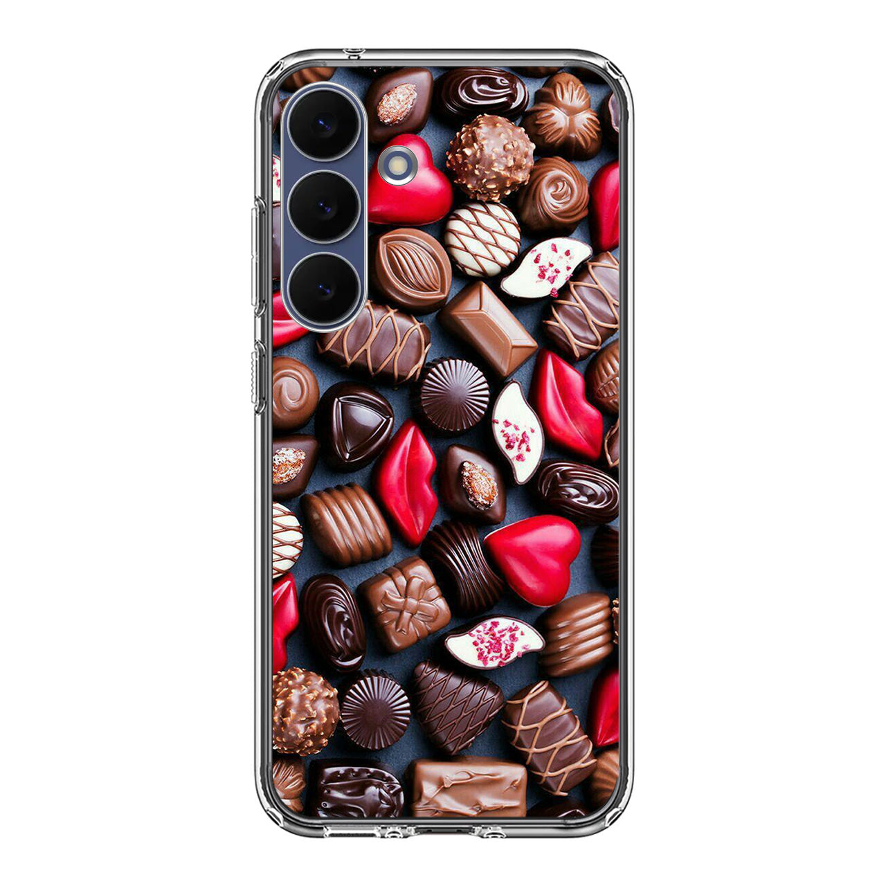 I Love Choco Pattern Samsung Galaxy S25 FE Case
