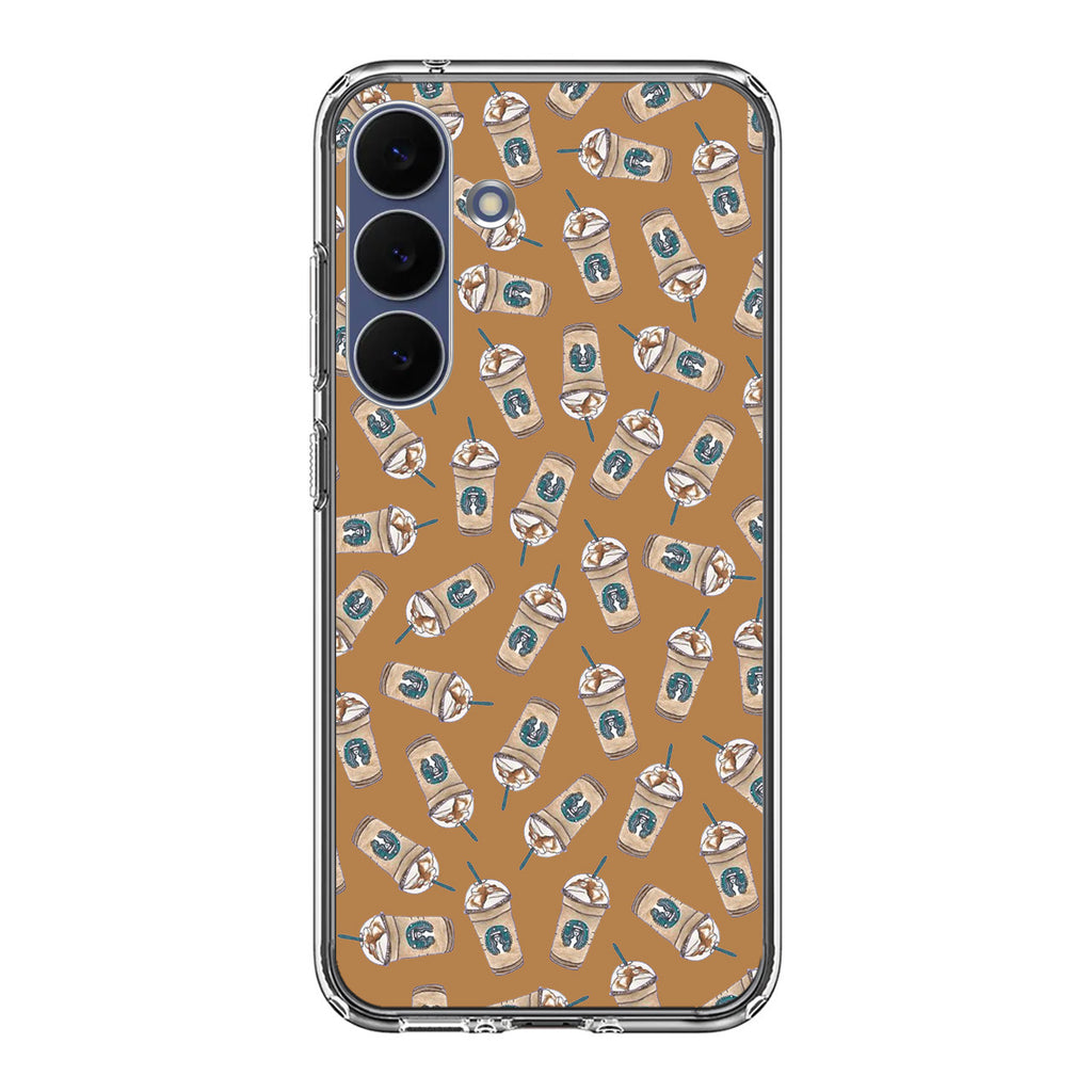 Iced Cappuccinos Lover Pattern Samsung Galaxy S25 FE Case