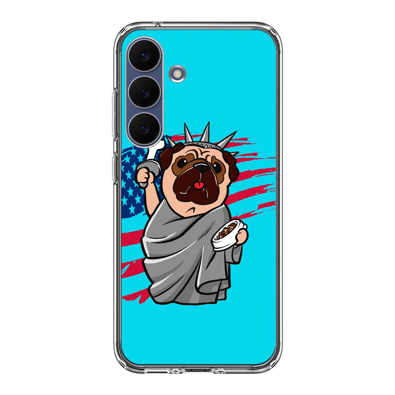 Independence Day Pug Samsung Galaxy S25 FE Case