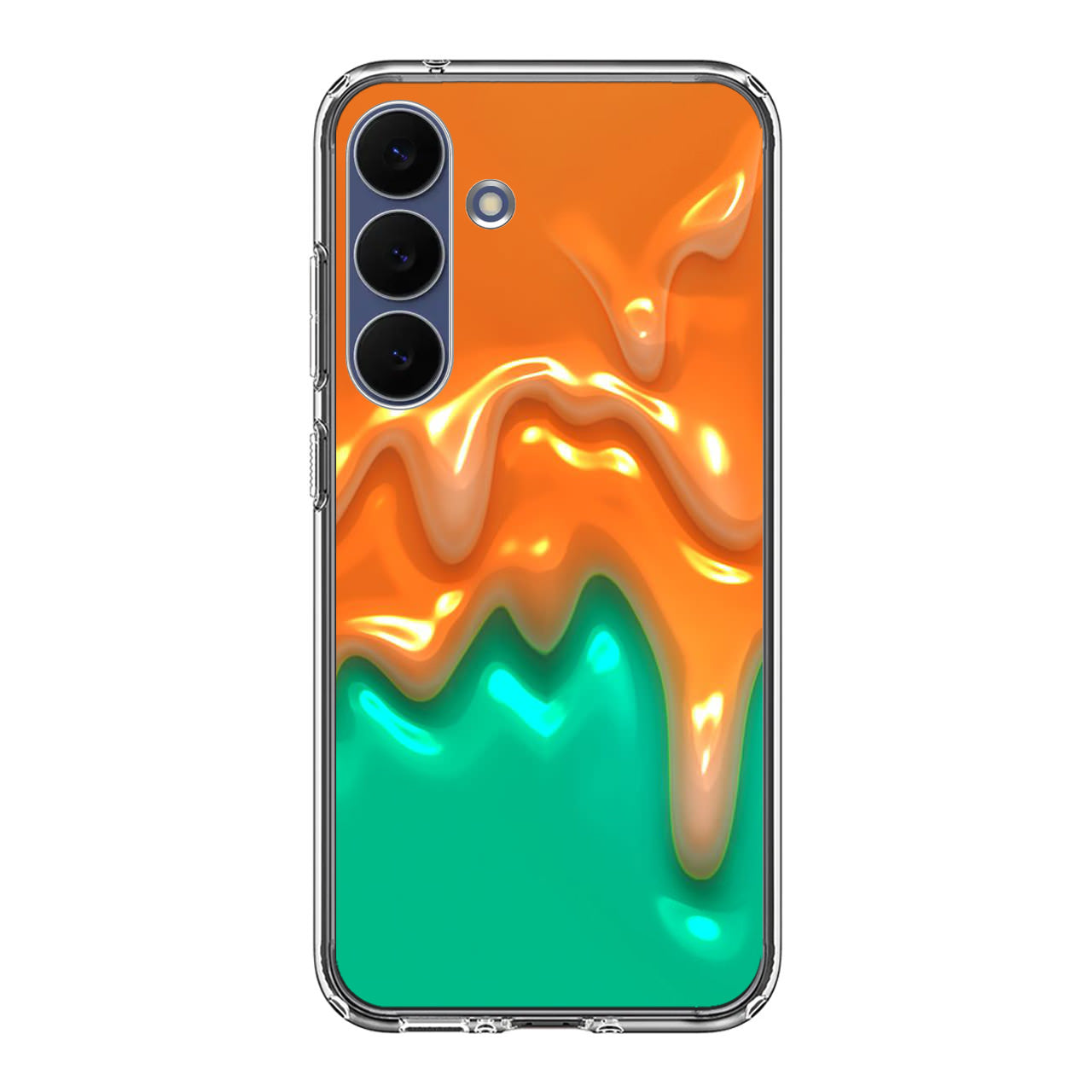 Orange Paint Dripping Samsung Galaxy S25 FE Case