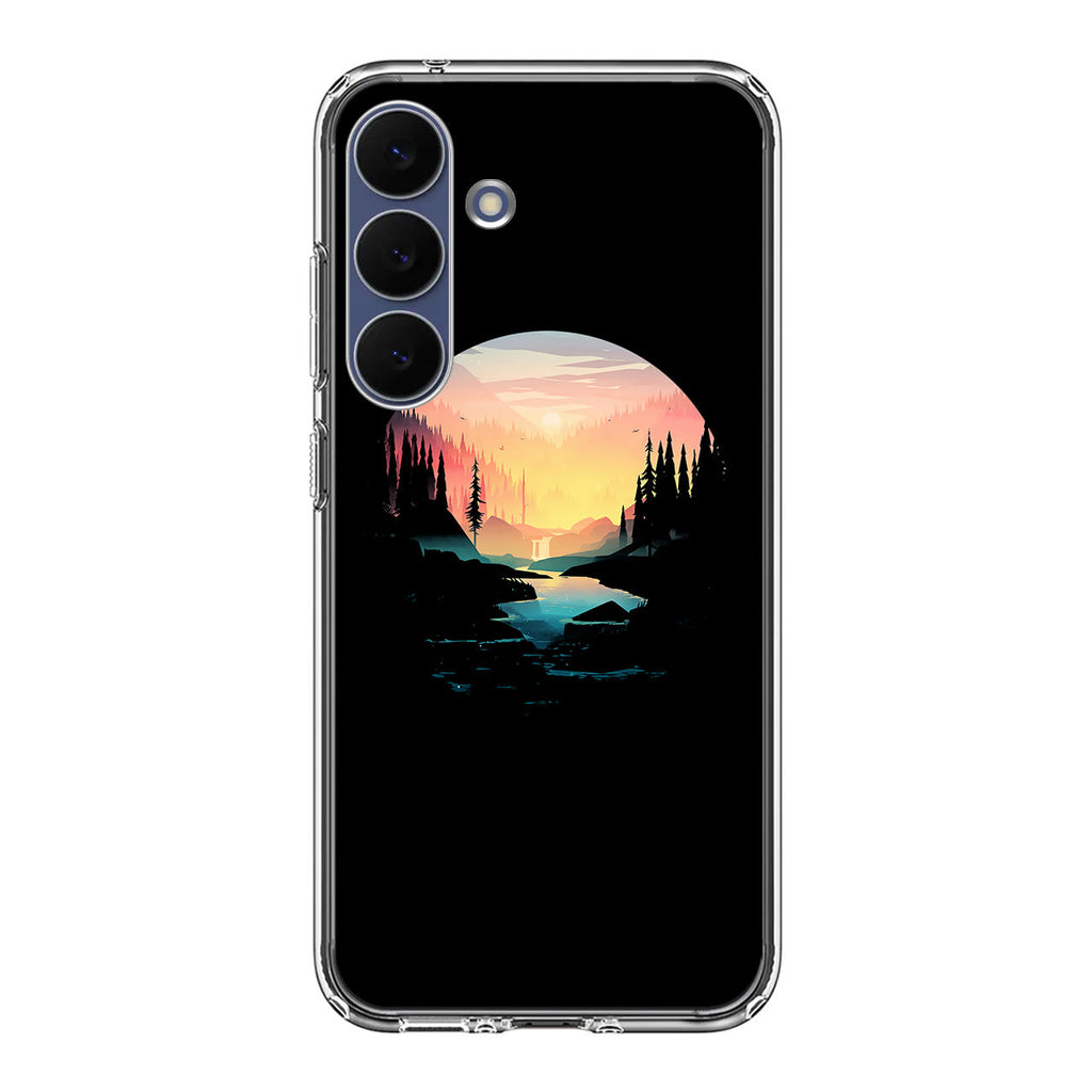 River Path at Dusk Samsung Galaxy S25 FE Case