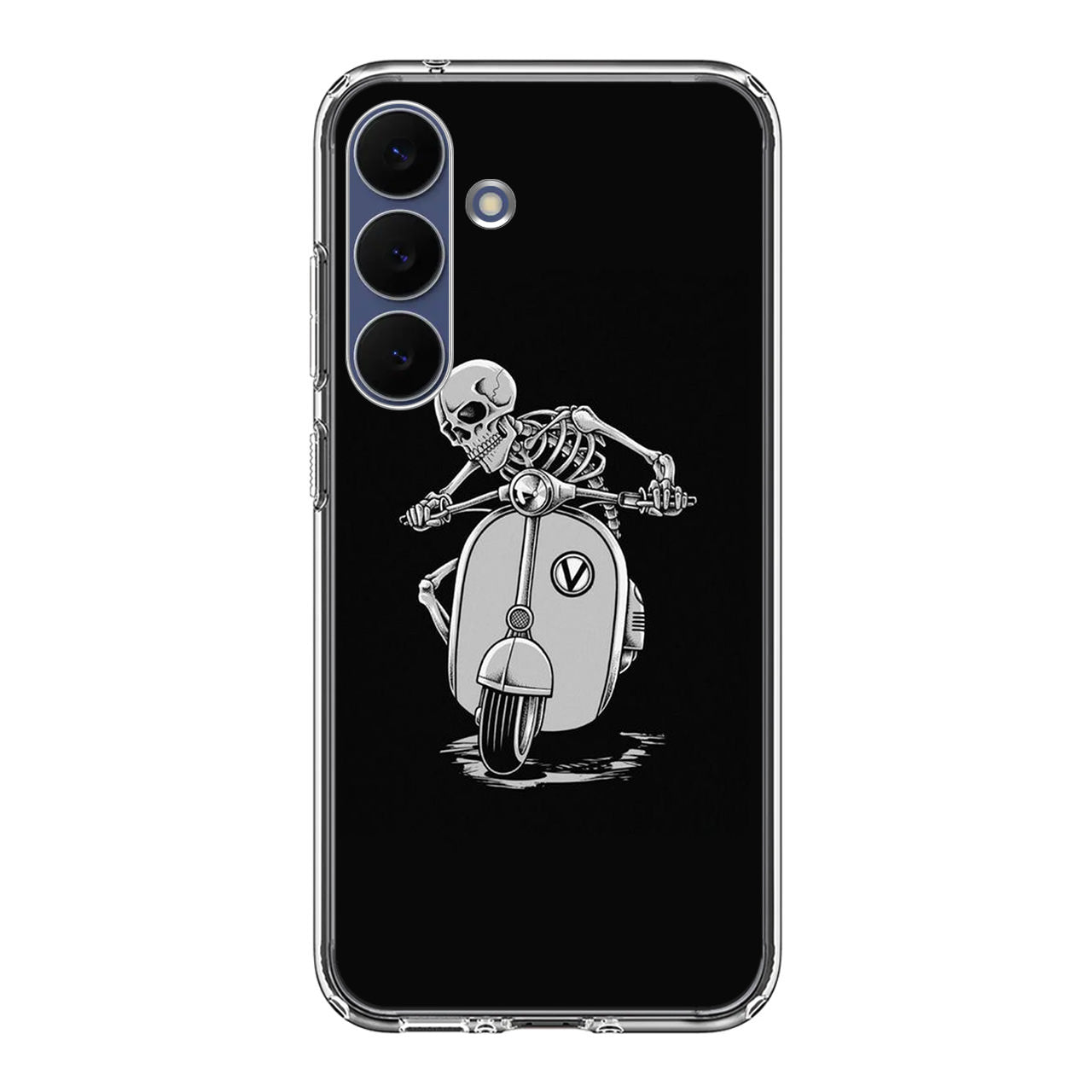 Skeleton Rides Scooter Samsung Galaxy S25 FE Case