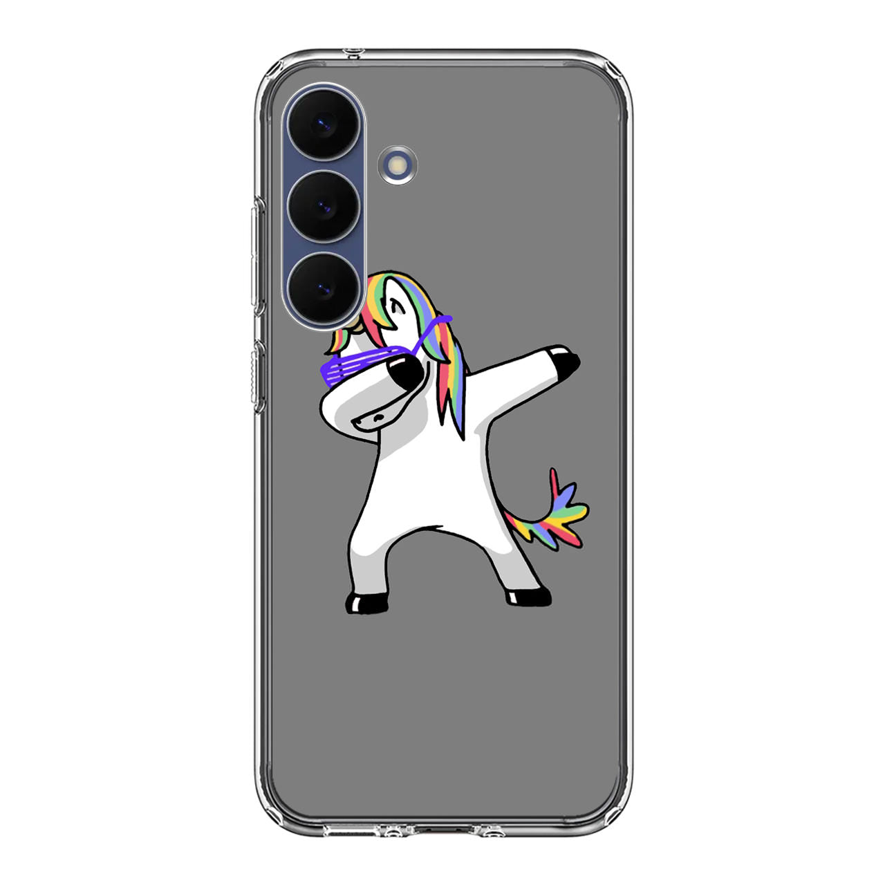 Unicorn Dabbing Grey Samsung Galaxy S25 FE Case