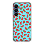 Watermelon Fruit Pattern Blue Samsung Galaxy S25 FE Case