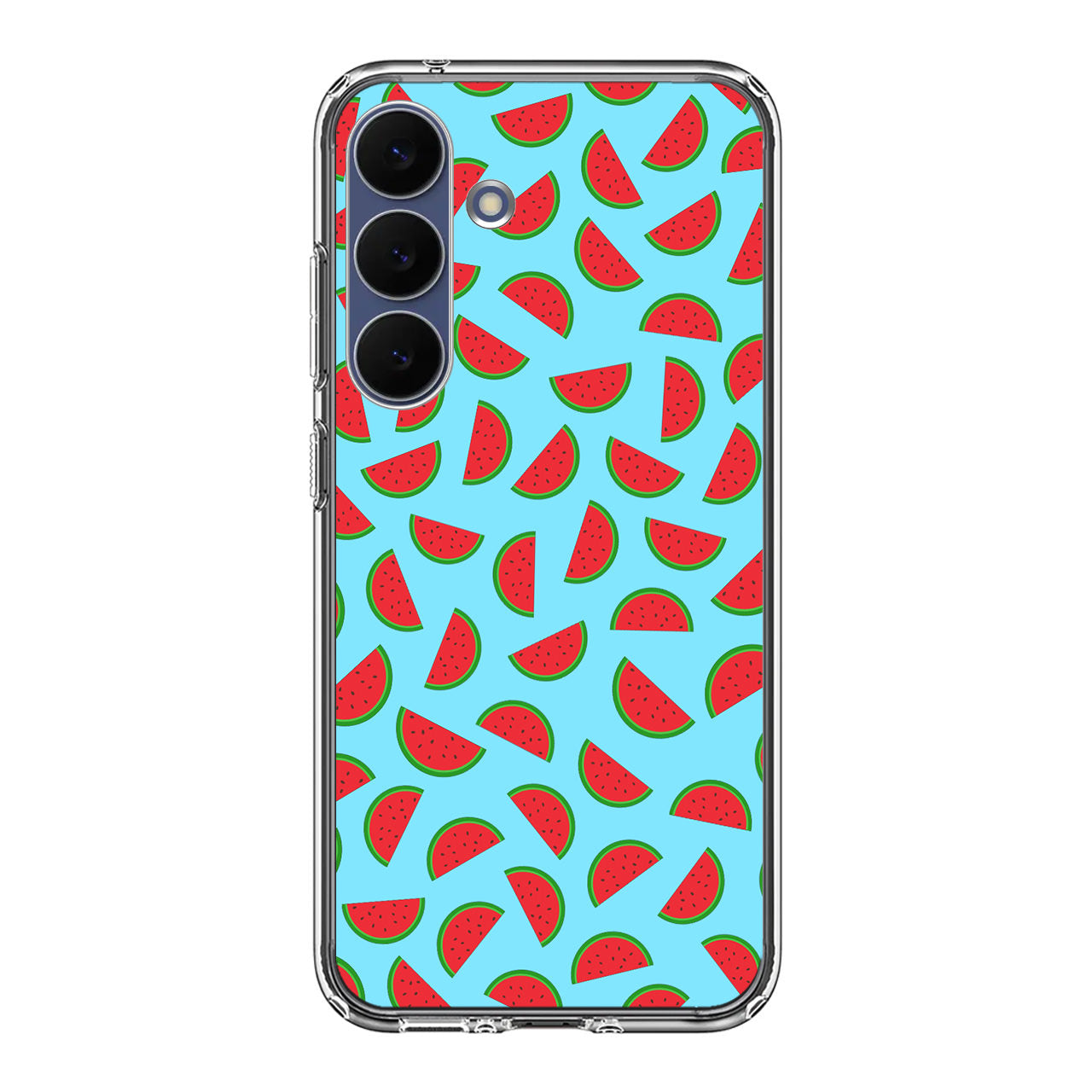 Watermelon Fruit Pattern Blue Samsung Galaxy S25 FE Case