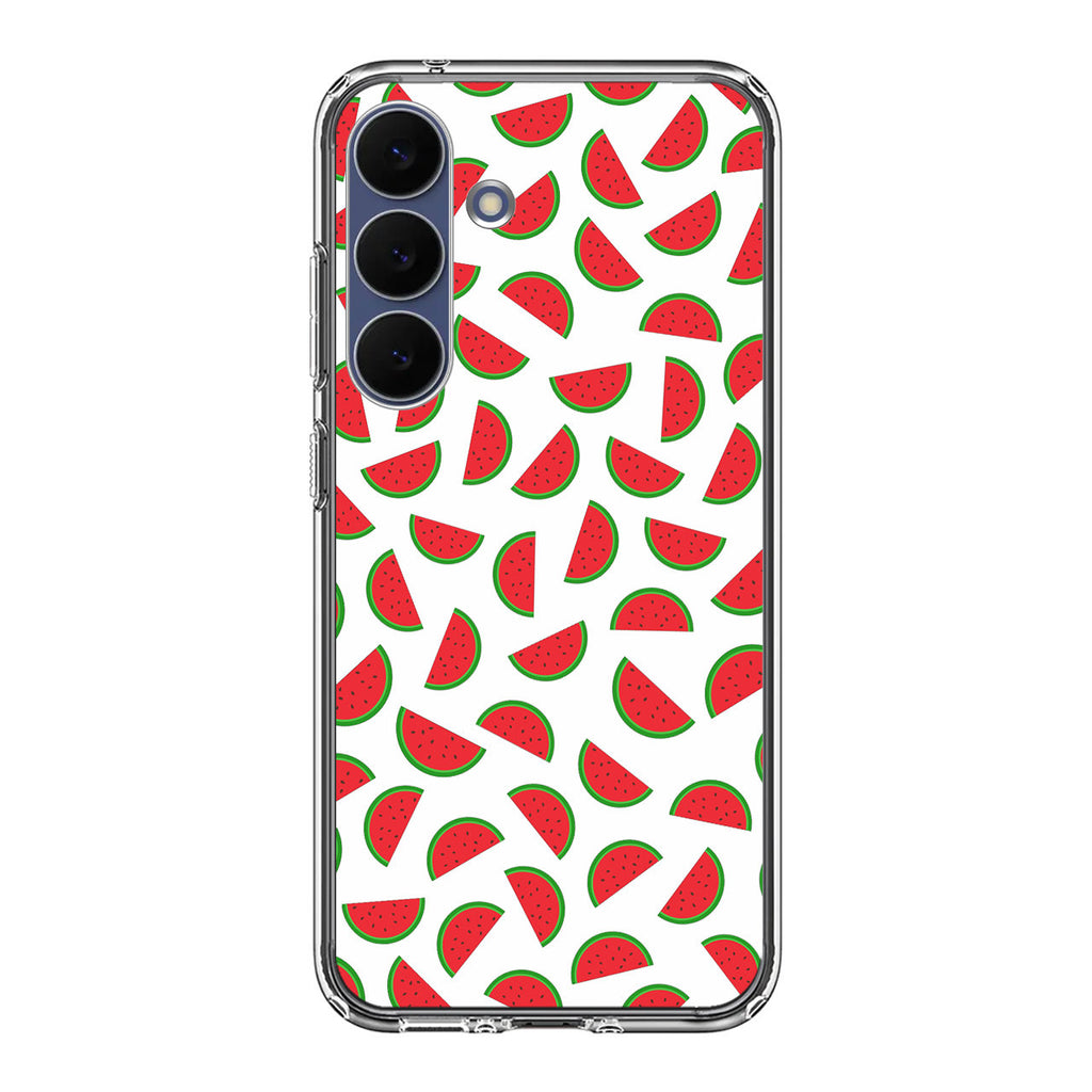 Watermelon Fruit Pattern White Samsung Galaxy S25 FE Case