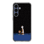 Calvin and Hobbes Space Samsung Galaxy S25 FE Case