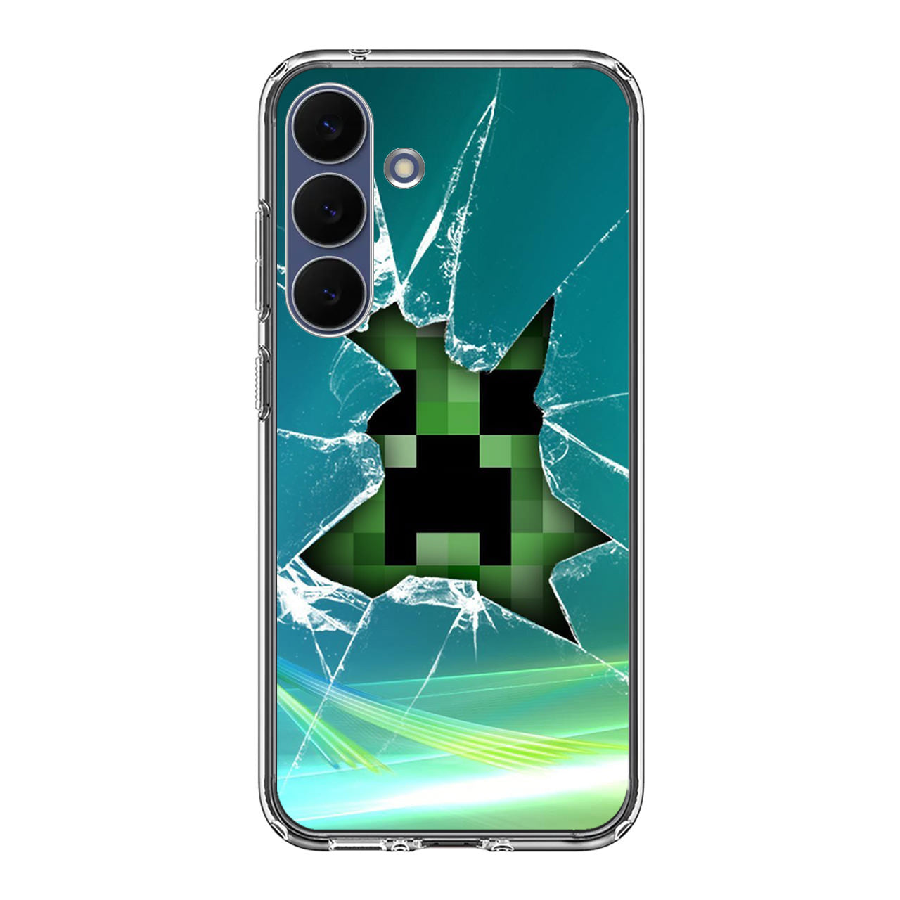 Creeper Glass Broken Green Samsung Galaxy S25 FE Case