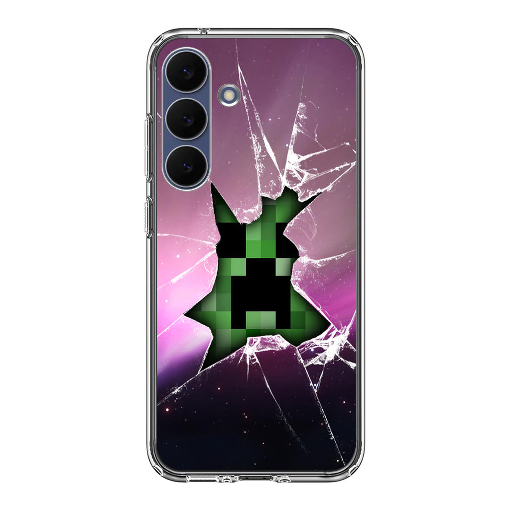 Creeper Glass Broken Violet Samsung Galaxy S25 FE Case