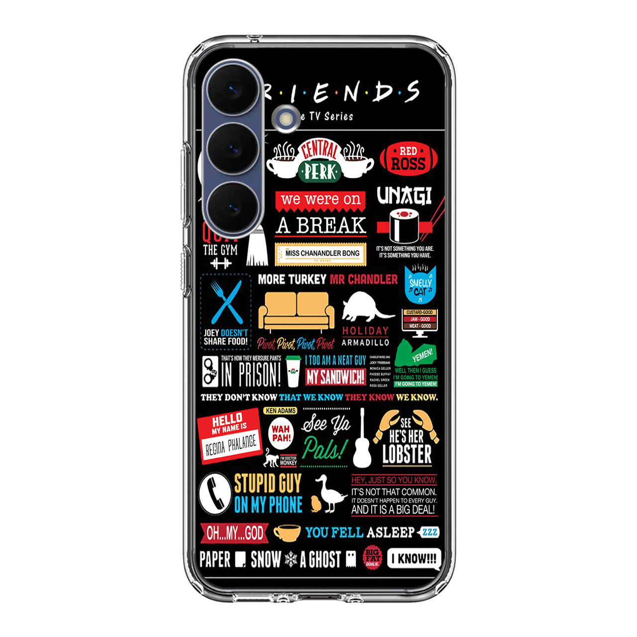 Friends TV Show Quotes Poster Samsung Galaxy S25 FE Case