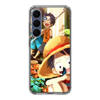 One Piece Little Sabo Ace Luffy Cute Samsung Galaxy S25 FE Case