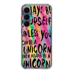 Rainbow Unicorn Quote Samsung Galaxy S25 FE Case